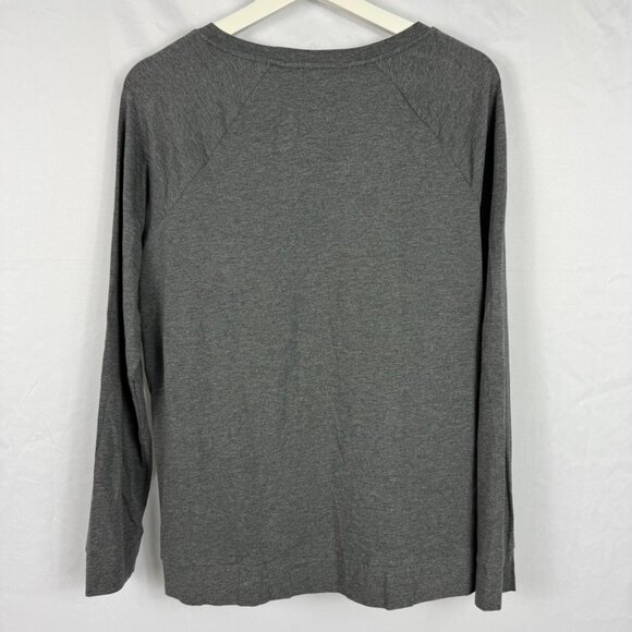 Two by Vince Camuto Plaid Print Top Womens Small Gray Raglan Sleeve Zips Up Side - Picture 7 of 7